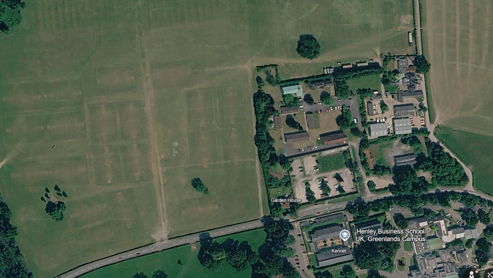 Aerial view of Henley Showground laid out for the tournament